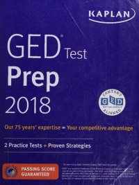 cover of the book GED Test Prep Plus 2018: 2 Practice Tests + Proven Strategies + Online (Kaplan Test Prep)