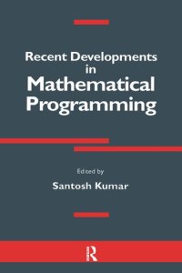 cover of the book Recent Developments in Mathematical Programming