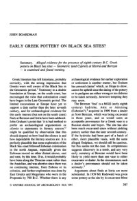 cover of the book Early Greek Pottery on Black Sea Sites?