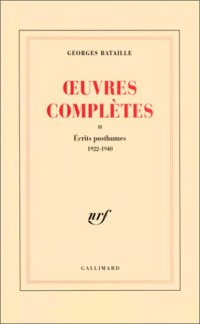 cover of the book Œuvres complètes, tome 2 : Ecrits posthumes 1922-1940