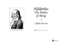 cover of the book Hölderlin - The poetics of being