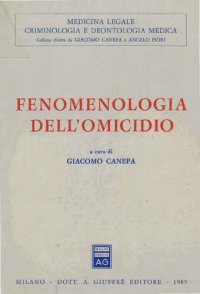 cover of the book Fenomenologia dell'omicidio