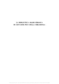 cover of the book La biblioteca arabo-ebraica di Giovanni Pico della Mirandola