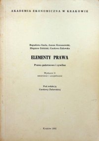 cover of the book Elementy Prawa Prawo państwowe i Cywilne