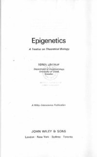 cover of the book Epigenetics: A Treatise on Theoretical Biology