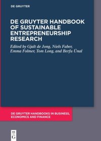 cover of the book De Gruyter Handbook of Sustainable Entrepreneurship Research