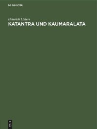 cover of the book Katantra und Kaumaralata