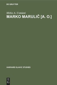 cover of the book Marko Marulič [a. o.]