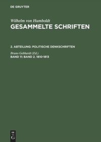 cover of the book Gesammelte Schriften: Band 11 Band 2. 1810–1813