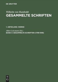 cover of the book Gesammelte Schriften: Band 3 1799–1818