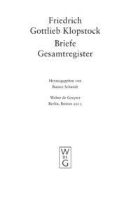 cover of the book Werke und Briefe: Gesamtregister