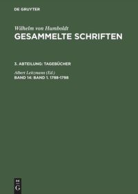 cover of the book Gesammelte Schriften: Band 14 Band 1. 1788–1798