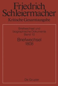 cover of the book Kritische Gesamtausgabe. Band 10 Briefwechsel 1808: (Briefe 2598-3020)