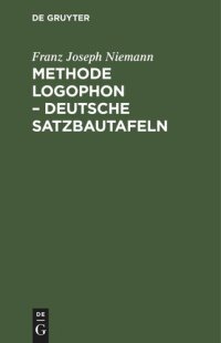 cover of the book Methode Logophon – Deutsche Satzbautafeln