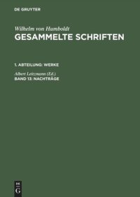 cover of the book Gesammelte Schriften: Band 13 Nachträge