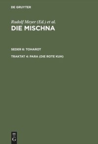 cover of the book Die Mischna: Traktat 4 Para (Die rote Kuh)