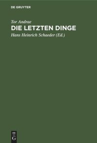 cover of the book Die Letzten Dinge