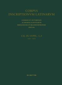 cover of the book Corpus inscriptionum Latinarum: Fasc 4 Sabini