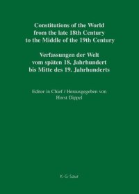 cover of the book Constitutions of the World from the late 18th Century to the Middle of the 19th Century: Vol. 1 Constitutional Documents of the United Kingdom 1782 – 1835