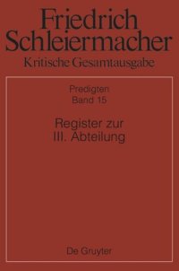 cover of the book Kritische Gesamtausgabe: Band 15 Register