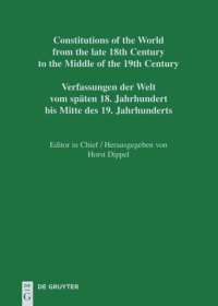 cover of the book Constitutions of the World from the late 18th Century to the Middle of the 19th Century: Vol. 13 Constitutional Documents of Portugal and Spain 1808–1845