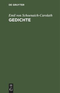 cover of the book Gedichte