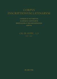 cover of the book Corpus inscriptionum Latinarum: Fasc 3 Marsi – Aequi