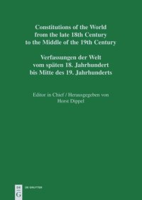 cover of the book Constitutions of the World from the late 18th Century to the Middle of the 19th Century: Vol. 10 Constitutional Documents of Haiti 1790–1860