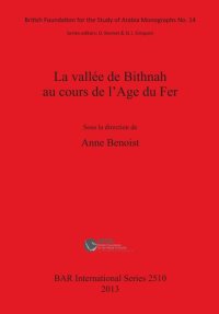 cover of the book La vallée de Bithnah au cours de l'Age du Fer