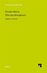 cover of the book Über das Bewusstsein (1728): Zweisprachige Ausgabe