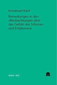 cover of the book Bemerkungen in den »Beobachtungen über das Gefühl des Schönen und Erhabenen«