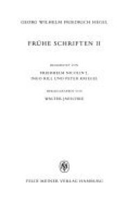 cover of the book Frühe Schriften II