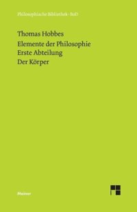 cover of the book Elemente der Philosophie. Erste Abteilung: Der Körper