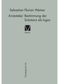 cover of the book Aristoteles' Bestimmung der Substanz als logos