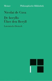 cover of the book De beryllo. Über den Beryll: Zweisprachige Ausgabe (lateinisch-deutsche Parallelausgabe, Heft 2)