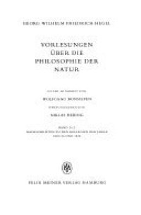 cover of the book Vorlesungen über die Philosophie der Natur I: Nachschriften zu den Kollegien der Jahre 1819/20, 1821/22 und 1823/24