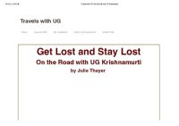 cover of the book Get Lost and Stay Lost - Travels with UG Krishnamurti - UG Krishnamurti Cookbook by Julie Thayer