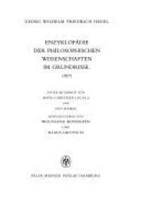 cover of the book Enzyklopädie der philosophischen Wissenschaften im Grundrisse (1817)