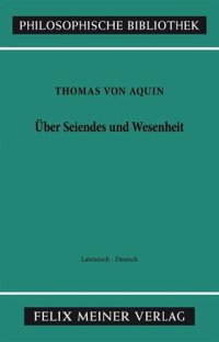 cover of the book Über Seiendes und Wesenheit: Zweisprachige Ausgabe