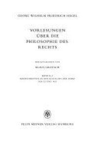 cover of the book Vorlesungen über die Philosophie des Rechts III: Nachschriften zu den Kollegien der Jahre 1824/25 und 1831