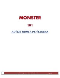 cover of the book Monster 101: Advice from a Penis Enlargement Veteran