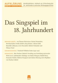 cover of the book Aufklärung, Band 34: Das Singspiel im 18. Jahrhundert