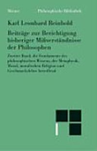 cover of the book Beiträge zur Berichtigung bisheriger Mißverständnisse der Philosophen: Zweiter Band