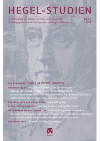 cover of the book Hegel-Studien Band 53/54: Hegels Rechtsphilosophie