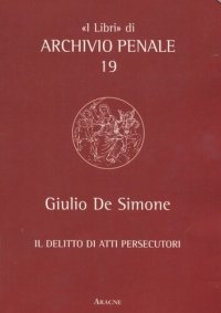 cover of the book Il delitto di atti persecutori