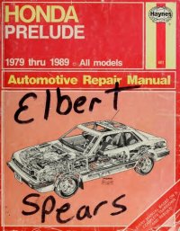 cover of the book Haynes Honda Prelude Automotive Repair Manual