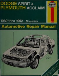 cover of the book Haynes Plymouth Acclaim & Dodge Spirit Automotive Repair Manual