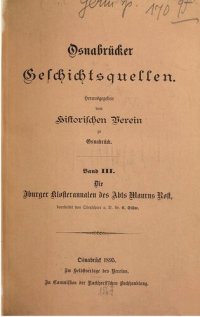 cover of the book Die Iburger Klosterannalen des Abts Maurus Rost