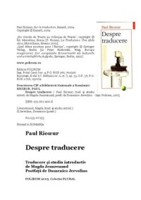 cover of the book Despre traducere