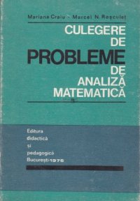 cover of the book Culegere de probleme de analiză matematică